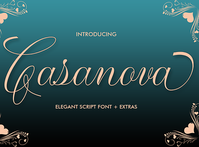 Casanova script branding calligraphy card design font font design graphic design illustration logo lovelly typography