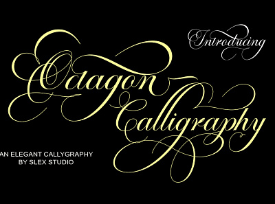 Octagon Calligraphy branding calligraphy card design font font design illustration logo lovelly typography