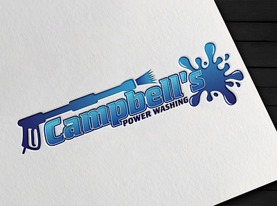 Campbells Power Washing brand identity branding design graphic design illustrator logo logo design logo designer