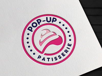 POP-UP PATISSERIE brand identity graphic design illustrator logo logo design logo designer