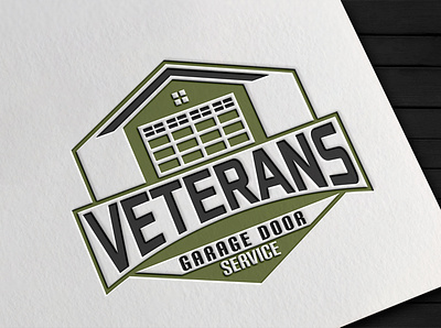 Veterans garage door service brand identity graphic design illustrator logo logo design logo designer