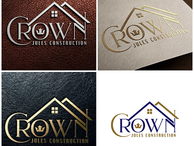 Crown Jules Construction brand identity graphic design illustrator logo logo design logo designer