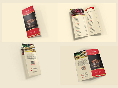Restaurant Menu Brochure md shoaib red restaurant restaurant menu design royal menu