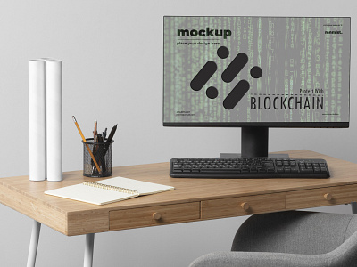 Blockchain Logo blockchain branding design graphic design illustration logo design typography