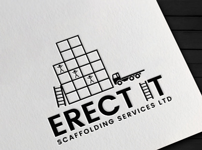 Erect It Scaffolding Services brand identity branding design illustration illustrator logo logo design logodesign ui vector