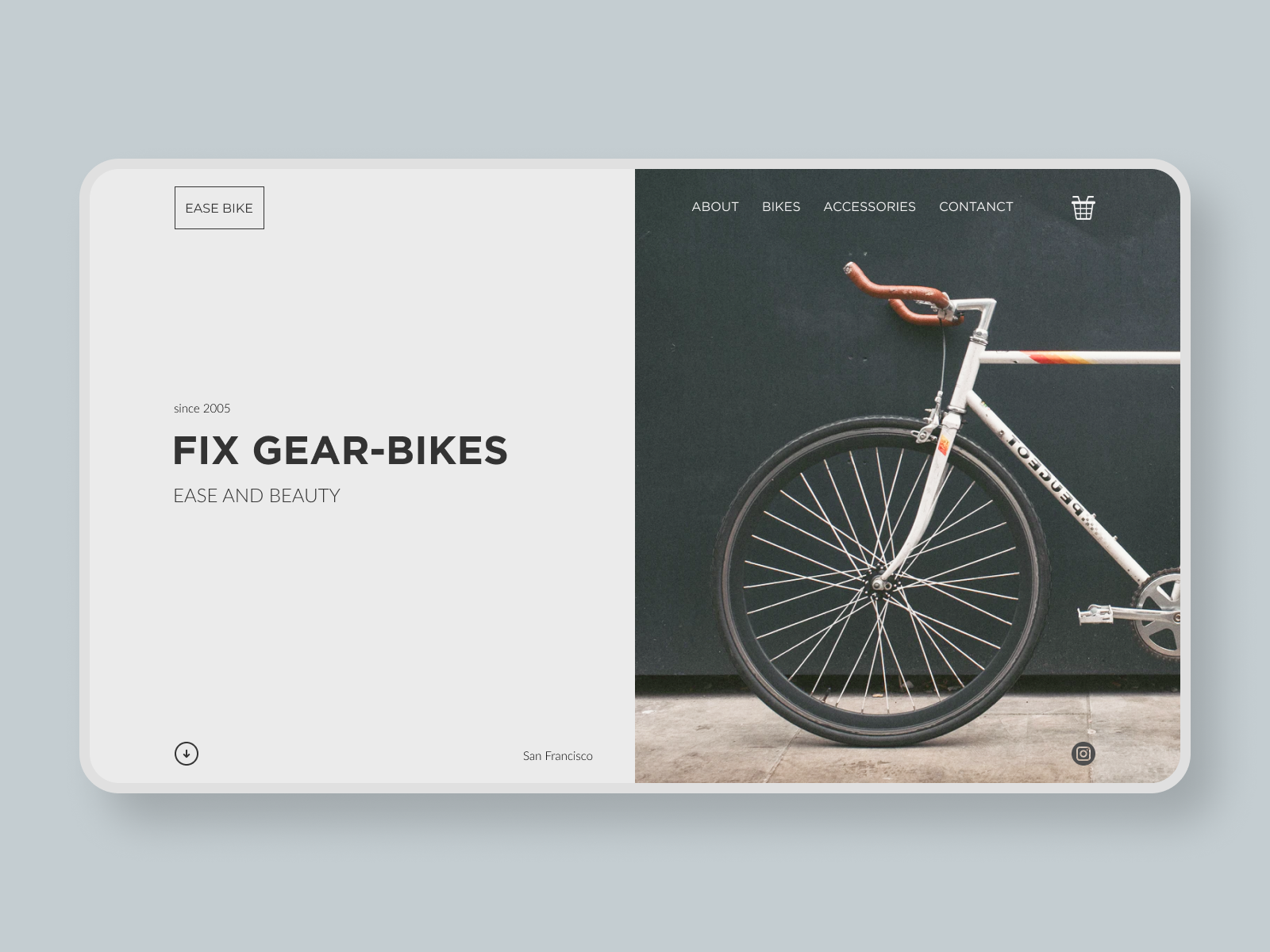 Fixed gear bike shop by Evgeny on Dribbble