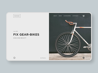 Fixed gear bike shop 2021 bicycle bike e commers figma fixed gear laanding page minimalism online store tilda