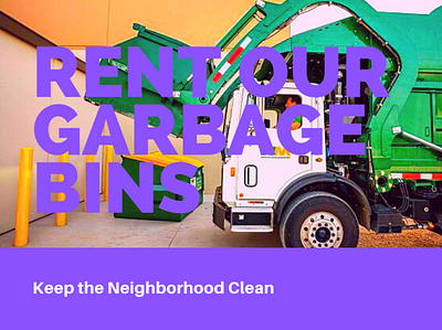 Rent the bins; Keep everything clean bins garbage rental