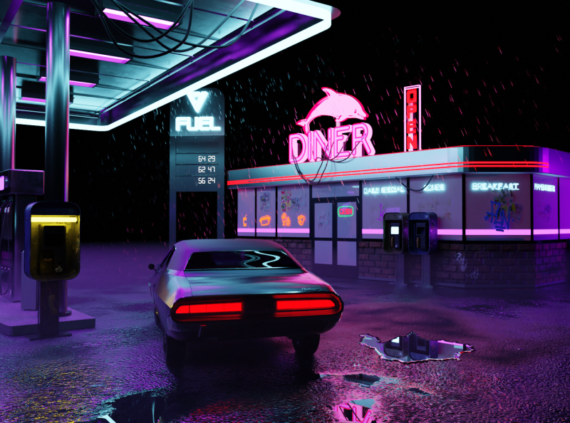 Blender 3d - Fuel Station By Karishma Seth On Dribbble