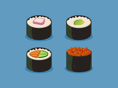 Maki Sushi Rolls maki maki rolls maki sushi sushi sushi rolls vector vector illustration