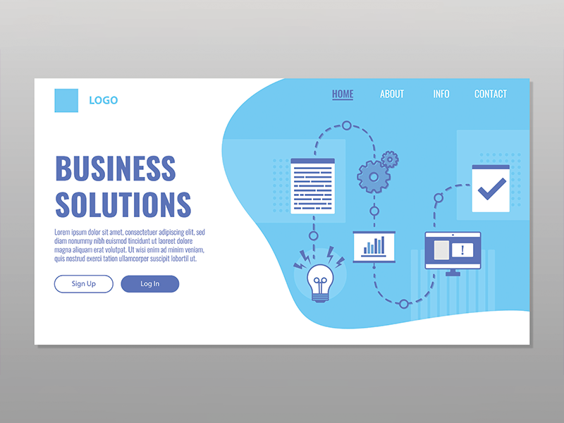 Business Solutions Website Header Design by Jessie Victoria on Dribbble