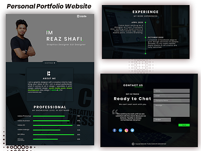 Portfolio website design creative graphicsdesigner shafi09 ui design ui designer ui ux web website design