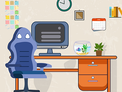 Desk Illustration branding illu illustration illustration art reaz shafi shafi09 vector illustration