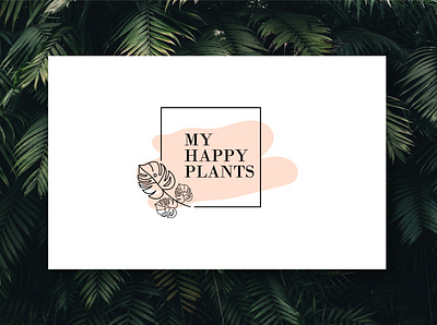 My happy Plants creative logo design famine lineart logo minimal plants