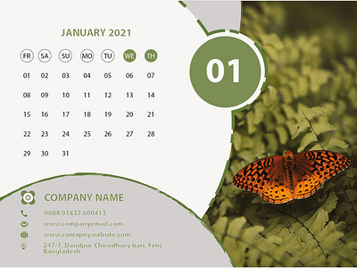 Desk Calender 2021 12 month beautiful desk calendar 6 pages colorful calender calendar design corporate calender