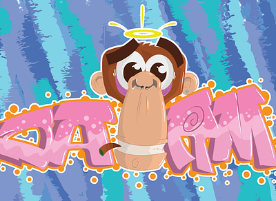Monkey Business animal animal illustration digital graffiti letters
