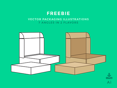 Freebie Packaging Illustrations box design download freebie graphic icons illustration illustrator package packaging vector