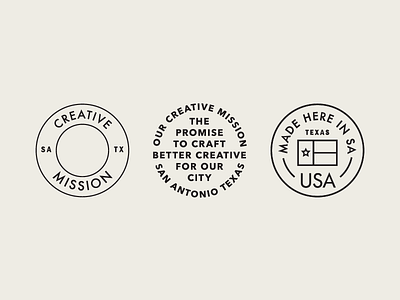 Creative Mission Badges badge circle graphic design insignia lockup logo type typography