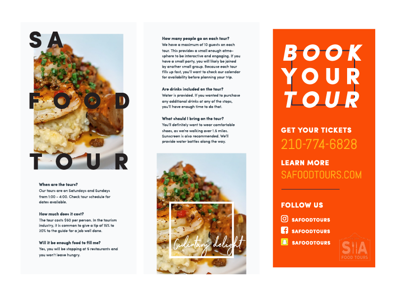 SA Food Tours Brochure by Christina Hanson on Dribbble