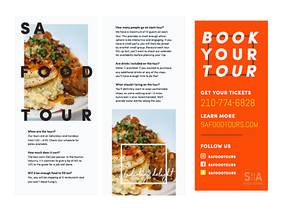 SA Food Tours Brochure brochure design food foodie print san antonio texas tour typography