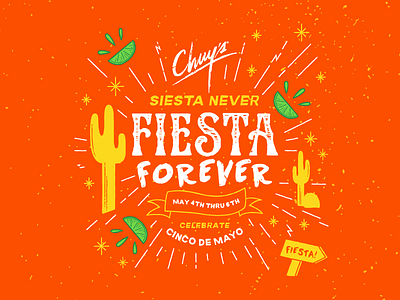 Fiesta Forever design fiesta food graphic illustration menu mexican party print restaurant texas