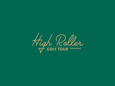 High Roller Golf Tour Logo brand branding competition golf logo recreation sport tour tournament typography