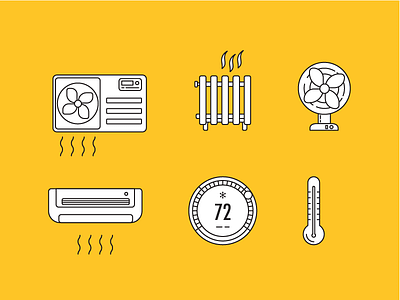 Air Conditioning and Heating Icons