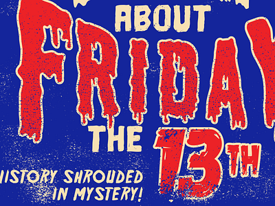 Friday the 13th design graphic graphic design illustrator poster social social media type typography