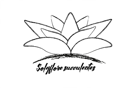 Solyflore succulentes logo black logo