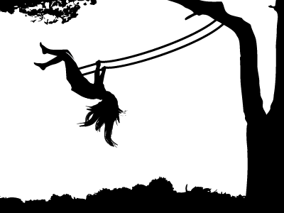 Moment of Quality black and white silhouette swing