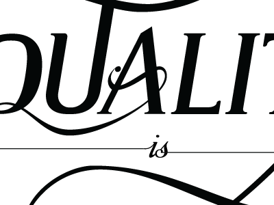 Quality is... lettering quality zmm