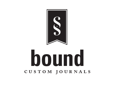 Bound Custom Journals Logo bound custom journals logo section startup typography