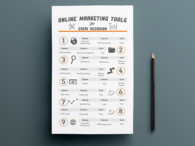 Online Marketing tools Brochure Infographic brochure design infographic infographicmonster poster