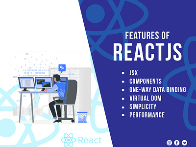 react JS branding features illustration it companies in kochi latest technologies logo programming reactjs voyotechnologies