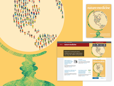 Nature Medicine cover illustration design drawing globe health illustration magazine medicine science