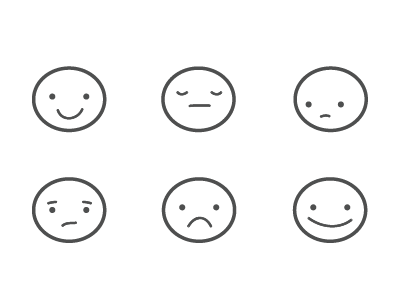 Emoticons cute emoji emotions face icon illustration minimal smile