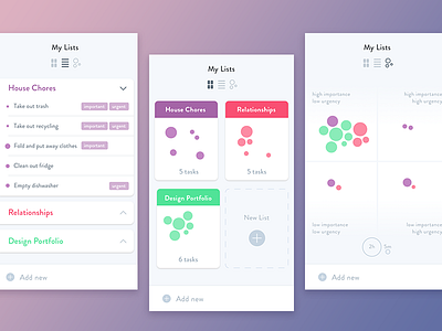 Productivity App Concept bubbles ios mobile productivity todo list ui visualization