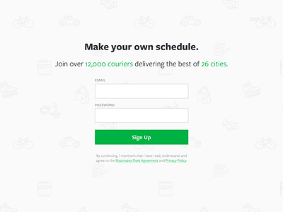 Sign Up clean form interface minimal register sign up ui web