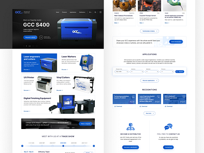 Homepage redesign concept for GCC concept design figma home page laser cut laser engraving redesign ui ui design web web design website website design