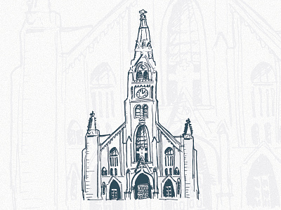 St Alphonsus Church - Chicago architecture chicago illustration illustrator