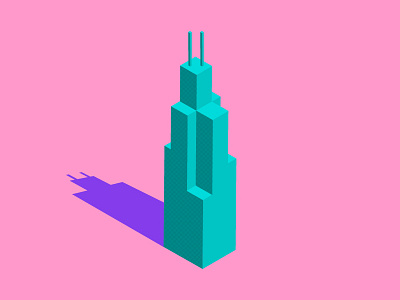 Sears Tower adobe architecture chicago illustration illustrator isometric sears tower willis