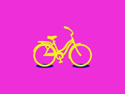 Wow! Bike! bicycle bike exercise illustrator neon