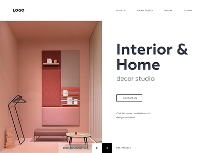 Interior design design ui ux uiux webdesign