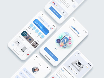 App For Online SuperShop app design flat illustration illustrator minimal ui ux vector website design