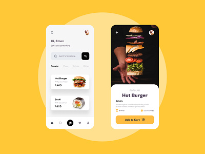 Food Delivery - Mobile App app dashboard ui design ui ux