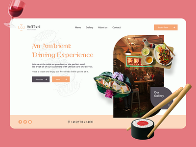Thai Restaurant Website Design dashboard ui design ui ux website design