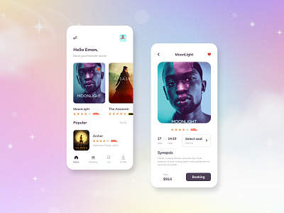 Movie Booking App - Mobile Design app dashboard ui design ui ux web website website design websites