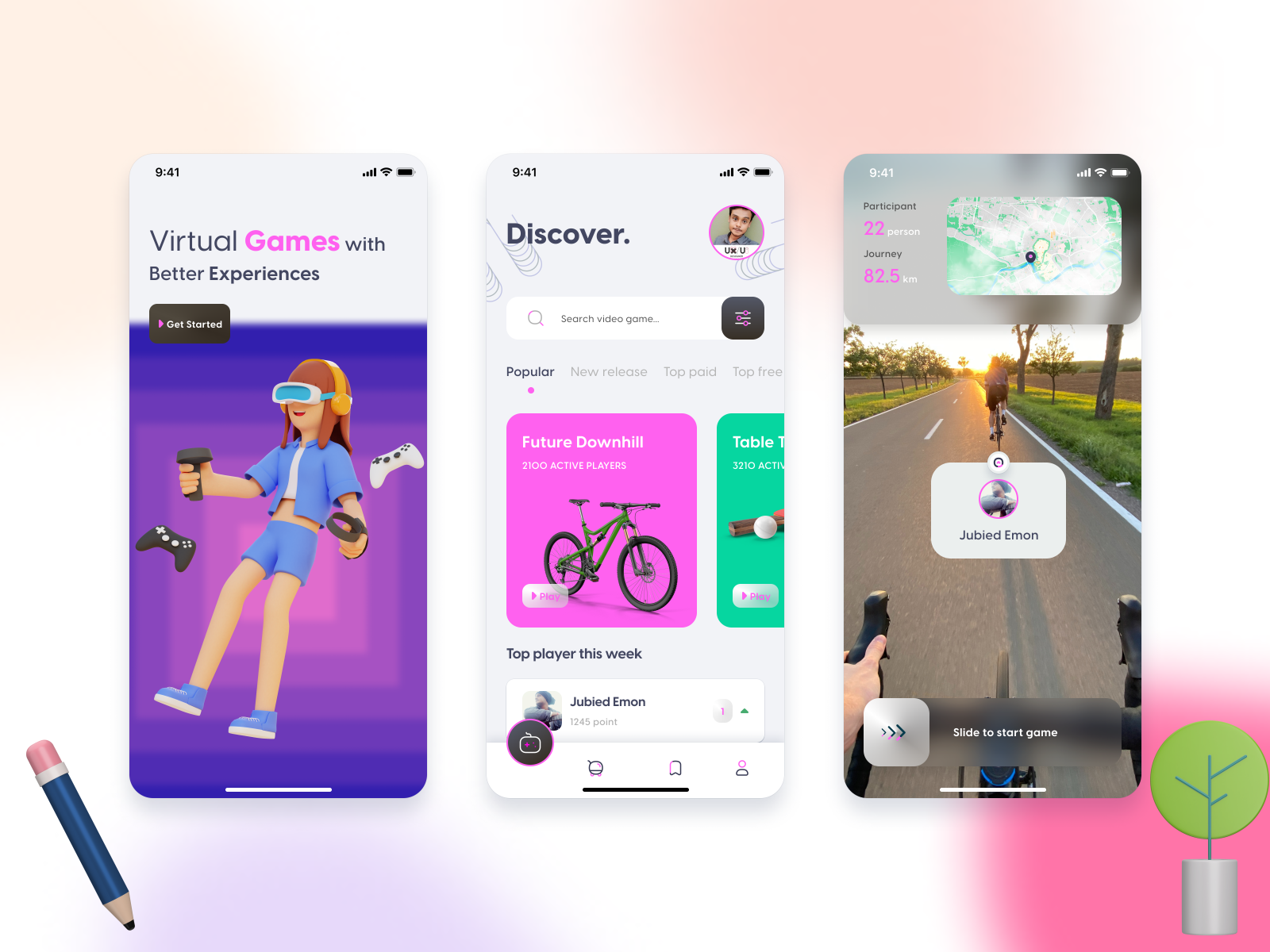 Virtual Games App Concept by Jubied Emon on Dribbble