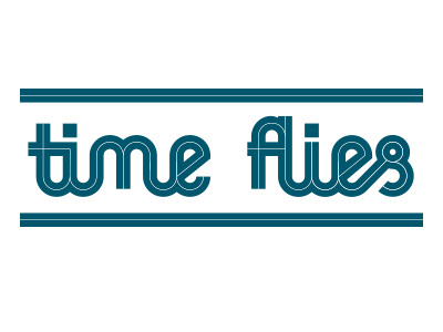 Time Flies blue graphicdesign illustration lettering