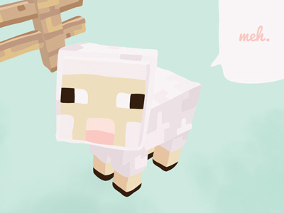 Meh baby cute meh minecraft pixel sheep video game